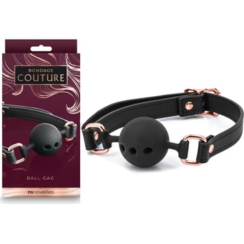 Топка за уста с отвори за дишане - Bondage Couture Ball Gag Black (NSTOYS0939)