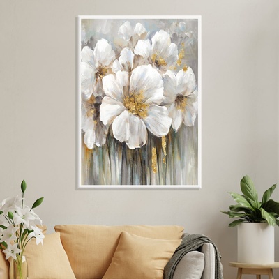 Decono Картина Бели Цветя
