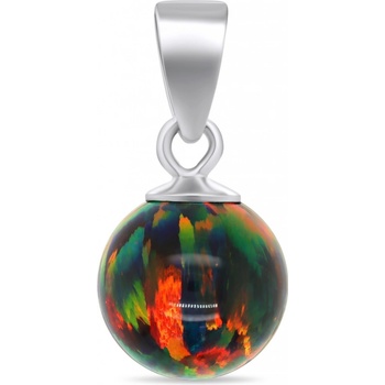Brilio Silver strieborný prívesok s farebným syntetickým opálom PT110WBC