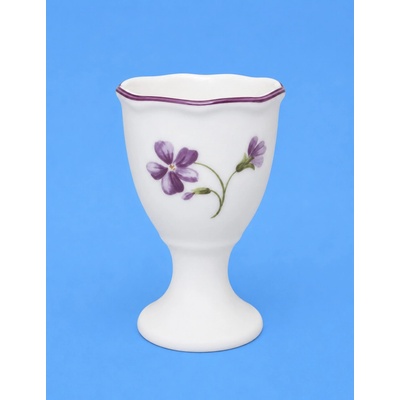 český porcelán a s Dubí kalíšek na vejce bez podstavce 7,5 cm fialky – Sleviste.cz