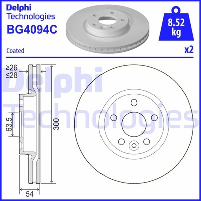 Brzdový kotúč DELPHI BG4094C