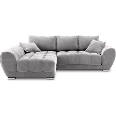 Windsor & Co Светлосив ъглов диван с кадифена тапицерия , ляв ъгъл Nuage - Windsor & Co Sofas (WIN_LCF_46_F1_NUAGE1)