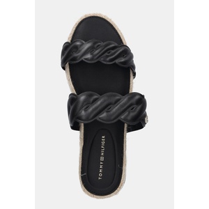 Tommy Hilfiger Кожени чехли LEATHER ROPE ESPADRILLE MULE (FW0FW08503)
