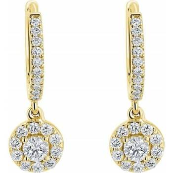 Eppi Zlaté kruhové náušnice s prírodnými diamantmi Madhu E49069