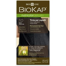 Biokap NutriColor permanentní barva na vlasy s arganovým olejem 1.0 Black Tricorepair Complex 140 ml