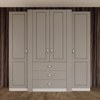 IRIM Четирикрилен гардероб Boutique кашмир / капучино мат