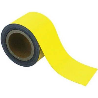 Magnetická páska na regály Manutan Expert, 10 m, žlutá, šířka 90 mm