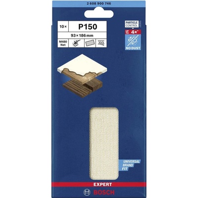 Bosch Accessories EXPERT M480 2608900746 brúsna sieť pre orbitálnu brúsku bez otvorov Zrnitosť 150 (d x š) 186 mm x 93 m