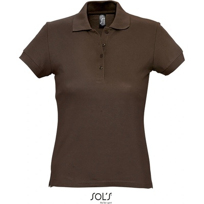 Sol's Collection Passion piqué krátký rukáv pánská COT25133814001-chocolate