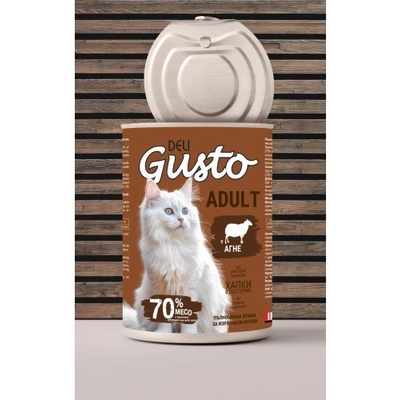 Deli Gusto Cat Lamb - хапки в сос с агнешко 415гр