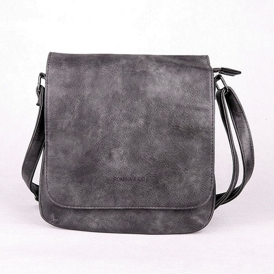 Romina & Co malá tmavěcrossbody kabelka F21 s klopou šedá
