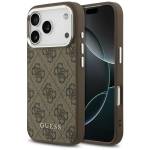 GUESS Калъф Guess 4G, съвместим с Magsafe Case за iPhone 18 Pro, кафяв