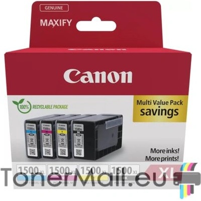 Canon Комплект 4 бр. мастилени касети CANON PGI-1500XL Multi-Pack (9182B010AA)