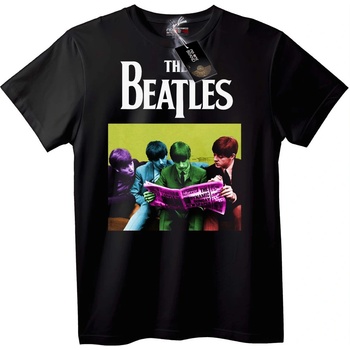 NOONEBRAND Тениска The Beatles Снимка на Групата - 6XL, Black