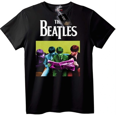 NOONEBRAND Тениска The Beatles Снимка на Групата - 6XL, Black
