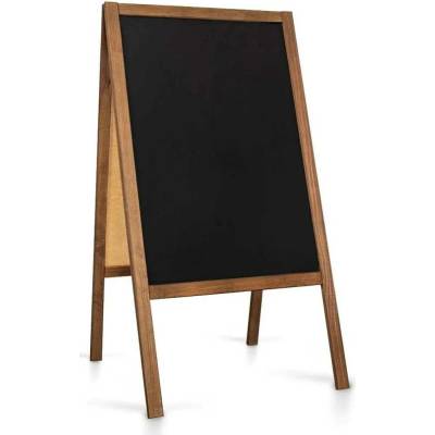 A-Z Reklama CZ Dřevěný poutač s křídovou tabulí – plocha 53 × 80 cm – tmavě hnědý – kód PMPCHDARK-L