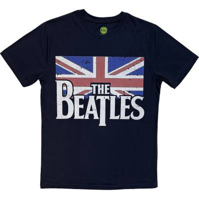 The Beatles Drop T Logo & Vintage Flag Navy Blue XL Риза (BEATTEE407MN04)