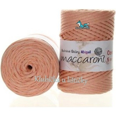 Maccaroni Bavlněné šňůry 5mm lososová 05