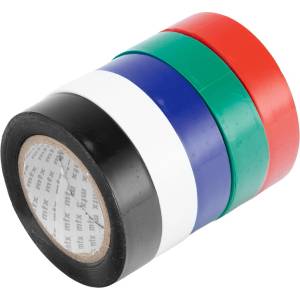 MTX Комплект цветен pvc изолирбанд mtx 15 мм × 10 м, 5 бр. - 887869