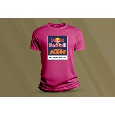 Sandratex dětské bavlněné tričko Red Bull KTM. fuchsia