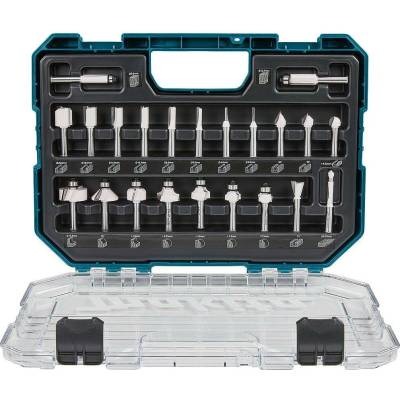 MAKITA D-74778 Sada fréz po zanořovací a jednoruční frézky 8 mm, 22 ks, v plastovém kufru