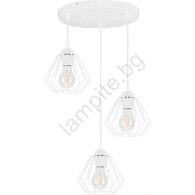 BELIS Пендел CEED 3xE27/60W/230V бял (BE0199)