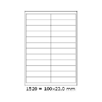 CDRmarket Самозалепващи етикети 210 x 74, 2 mm, 4 етикети A4, 100 листа (R0ECO.1121A0)