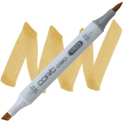 Lihová fixa COPIC Ciao oboustranná Brush & Chisel, Yellow ochre (YR23)