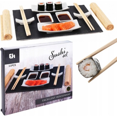 Excellent Sushi set porcelán/břidlice/bambus sada 11 ks – Zboží Dáma