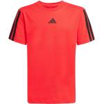 adidas Юношеска тениска adidas 3 Stripe Essentials T-Shirt Junior - Ruby/Black
