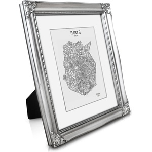 Casa Chic Regent, рамка за картина, правоъгълна, 25 × 20 cm снимки, паспарту, стъкло, рококо (ROCOCO-10x8-SLV) (ROCOCO-10x8-SLV) - electronic-star