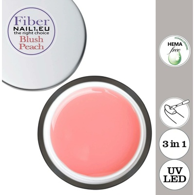 Nail1 Fiber Blush Peach UV/LED mlečný gel 40 ml