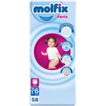 Molfix Бебешки гащи Molfix 6 - 58 броя