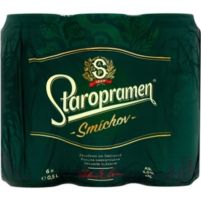 Staropramen Smíchov pivo 10° 6 x 0,5 l (plech)