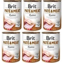 Konzervy pre psov Brit Paté & Meat Rabbit 6 x 400 g