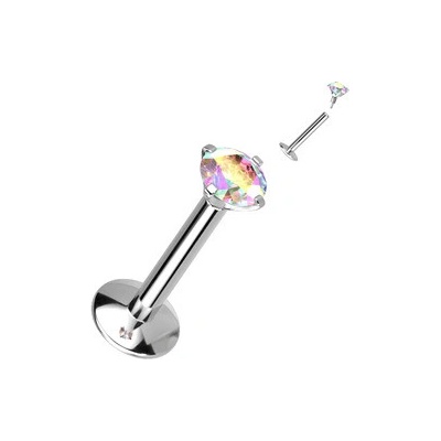 Šperky4U piercing do brady titan duhová TIT1218-AB