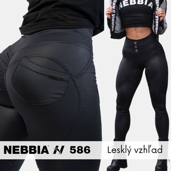 Nebbia bubble butt legíny s vysokým pásom 586 glossy look