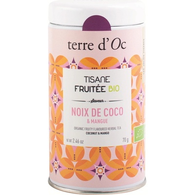Terre d'Oc Noix de Coco & Mangue BIO ovocno bylinný čaj 70 g