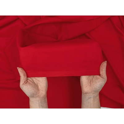 Mirtex Látka SATEEN 150/322 Červená Rosso hladký šíře 285cm Zbytková metráž