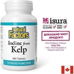 Natural Factors Норвежки келп - За щитовидна жлеза и хормонален баланс, 180 таблетки (2501 nf)