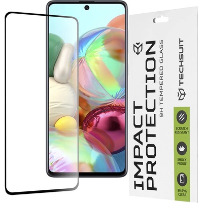 Techsuit Протектор за Samsung Galaxy A71 4G / A71 5G / M51 / Note 10 Lite - 111D Full Cover / Full Glue Glass - Черен