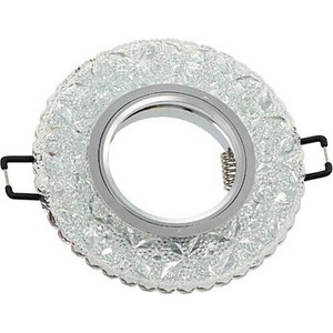 VITO Спот за вграден монтаж PALACE-10 GU5.3 MR16 + 3W 180Lm 4200K Хром и Стъкло Φ100x22mm - VITO (2012370)