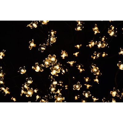 Nexos 1126 Dekorativní LED osvětlení strom s květy 150 cm teple bílé