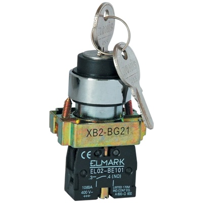 ELMARK ДbУПОЗИЦИОНЕН ПРЕВКЛЮЧВАТЕЛ С КЛЮЧ el2- bg 21 1НО (401121)