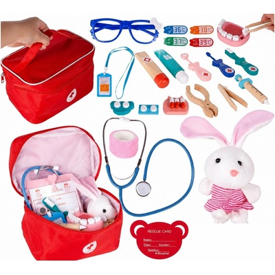 iMex Toys Doktorská sada XXL, červený kufřík