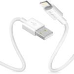 Dudao Кабел за зареждане Dudao USB - A / Lightning - Бял / 1m KP41429