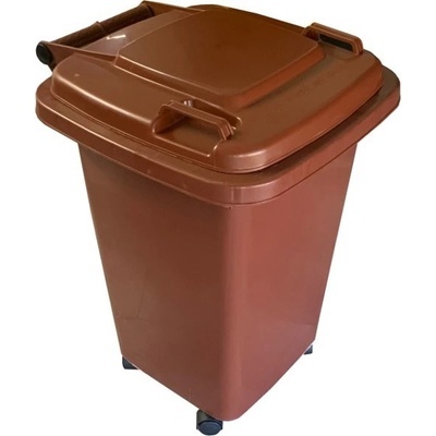 Max D50WBR popelnice 50 l hnědá s kolečky