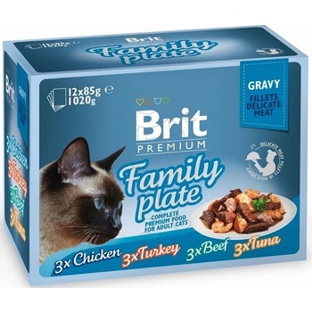 Brit Premium Cat D Fillets in Gravy Family Plate 1020 g