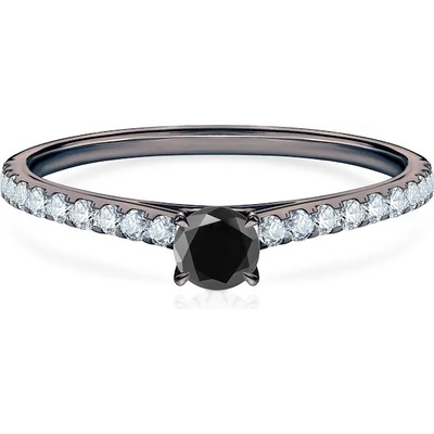 SAVICKI Годежен пръстен Share Your Love: черно злато, черен диамант