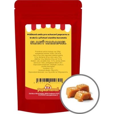 Popkornovač.cz Popcorn příchuť Slaný karamel 50 g